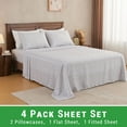 thumbnail image 3 of Gogreen 4PC Deep Pocket Queen Sheet Set Fit 16", Breathable Microfiber Super Soft Queen Size Sheet Set, Luxury Hotel Style Home Decor Queen Bed Sheet Set, Gift for Women, Men, 3 of 11