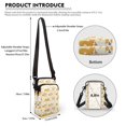 thumbnail image 6 of HELLHERO Corgi Patterni Double-layer Messenger Bag with Adjustable Shoulder Strap Polyester 4.33x1.97x7.09 for Unisex, 6 of 7