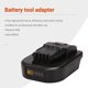 thumbnail image 5 of Adaptador convertidor de herramientas de batería para batería de litio de 18 V a 20 V, 4 pines, color negro, 5 of 5