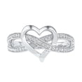 thumbnail image 2 of STERLING SILVER 0.03 CTTW WHITE DIAMOND HEART RING, 2 of 3