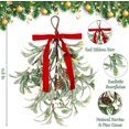 thumbnail image 5 of Mistletoe Christmas Decor - Artificial Hanging Mistletoe Picks Decoration for Doorway Frosted Mistletoe Xmas Ornament Kissing Ball Artificial Glitter Leaf Hanging Decor for Couple, White, 5 of 16