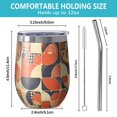 thumbnail image 5 of 12oz Stainless Steel Insulated Wine Tumbler with Lid and Straw – Double Wall Vacuum Mug for Hot & Cold Drinks, 304 Steel Interior, Sweat-Free Design, 5 of 5