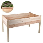 Wooden Raised Vegetable Garden Bed Elevated Planter Kit Grow Gardening Vegetable