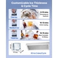 thumbnail image 4 of VEVOR Commercial Ice Maker Machine, 265 lbs/24h with 85 lbs Storage Capacity, Built-in/Freestanding/Under Counter, Stainless Steel Ice Maker with LED Display & Self-Cleaning, for Home, 4 of 9