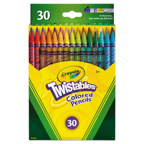 Crayola 687409 Twistables crayons de couleur, 30 couleurs assorties Paquet  
