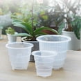 thumbnail image 3 of 15cm Orchid Clear Flower Pot Plastic Slotted Breathable Orchid Pots, 3 of 6