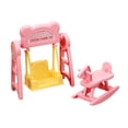 thumbnail image 2 of HILABEE 1/12 Swing and Rocking Horse Toy Mini Playground Equipment Toy Pretend Fairy for Pink, 2 of 9