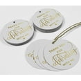 thumbnail image 4 of Inkdotpot 100 Pack Thank You For Celebrating With Me Birthday Favor Paper Tags Craft Real Gold Foil Hang Tags, 4 of 6