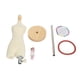 thumbnail image 2 of Maniquí Con Forma De Vestido, Mini Maniquí Femenino Ajustable Con Base De Madera, Cuerpo De Maniquí Portátil Para Costura, Ropa, Exhibición De Joyas, Fotografía, 2 of 7
