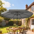 thumbnail image 2 of Outsunny Parasol de Patio 10 Pi avec Inclinaison, Manivelle, Parasol d'Extérieur, Gris Foncé, 2 of 10