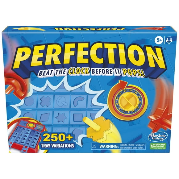 Perfection Board Game for Preschool Kids and Family with 250+ Combinations Ages 5 and Up, 1+ Player