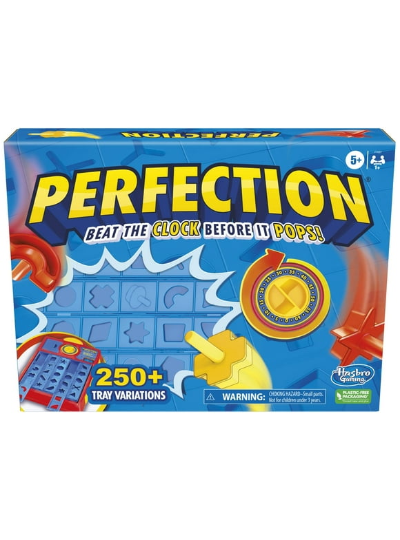 Perfection Board Game for Preschool Kids and Family with 250+ Combinations Ages 5 and Up, 1+ Player