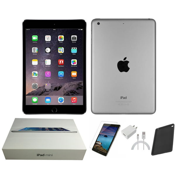 Apple iPad Mini 2 (3rd Latest Version) 7.9-Inch Retina Display, 16GB, Wi-Fi  Only, Black, Exclusive Bundle: Case, Tempered Glass, Generic Charger Open  