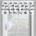 thumbnail image 2 of Ambesonne Animal Valance Pack of 2, Star Wild and Funny Animals, 54"X18", Blue Grey and Charcoal Grey, 2 of 5