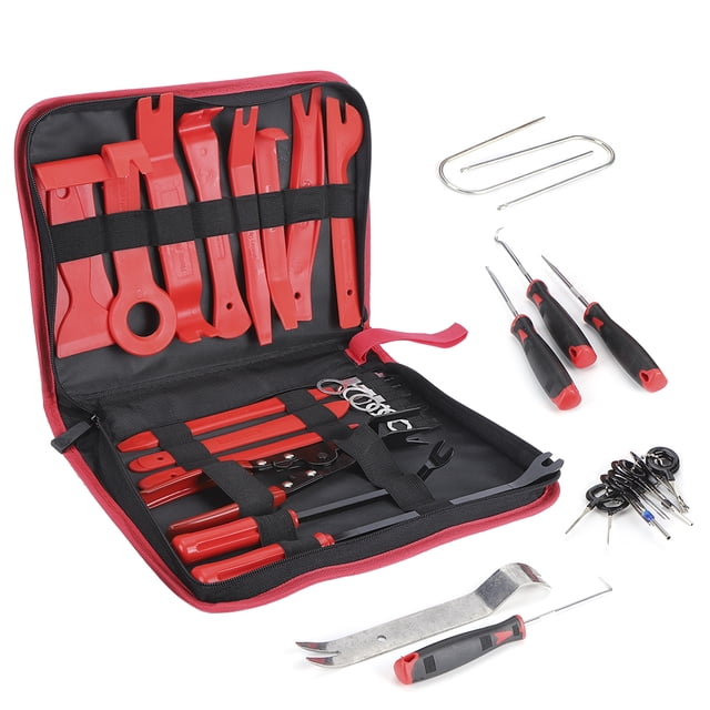 Ccdes Outil de Suppression de Radio Audio, Kit d'Outil de Suppression de Garniture Audio Décor de Porte Tableau de Bord Installation Outil à Main, Outil de Suppression de Garniture