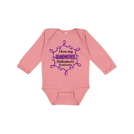 

Inktastic I Love My Grandmother Alzheimer s Awareness Gift Baby Boy or Baby Girl Long Sleeve Bodysuit