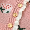 thumbnail image 6 of Younger Tree Baby Girl Cardigan Sweaters Long Sleeve Button Closure Knitted Cable Cardigan Coat for 0-6 Months, 6 of 7