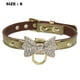 thumbnail image 2 of Collar y joya para perro y gato con pajarita de cuero brillante y bonito de diseñador, 2 of 5