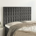 thumbnail image 3 of vidaXL Headboards 4 pcs Light Gray 35.4"x2"x30.7"/34.6" Velvet, 3 of 79