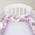 thumbnail image 2 of Parachoques Para Cama De Bebé De 2 Metros, Cuna Trenzada Infantil, Almohada De Parachoques, Cojín Con Nudo Trenzado, Cuna Con Parachoques, Protector De Parachoques, Decoración, 2 of 8