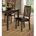 thumbnail image 2 of Dark Brown Cherry Finish 5pc Dinette Set Table and 4 Side Chairs Wooden Kitchen Room Dining Set Furniture, 2 of 7