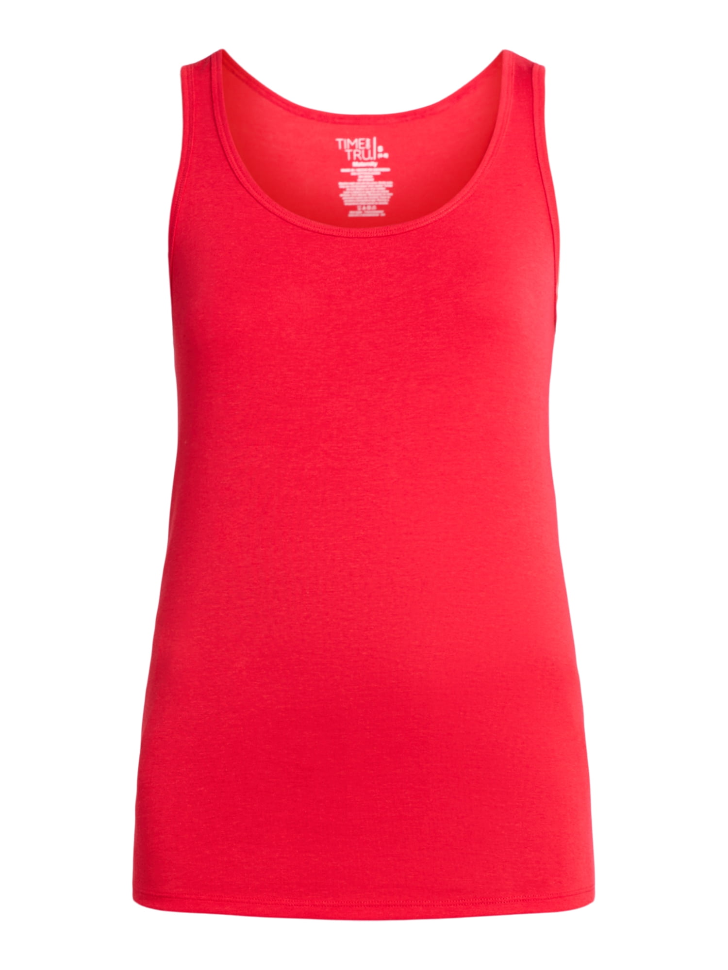 Time and Tru Women's Maternity Non Shirred Tank Top, Sizes S-XXL