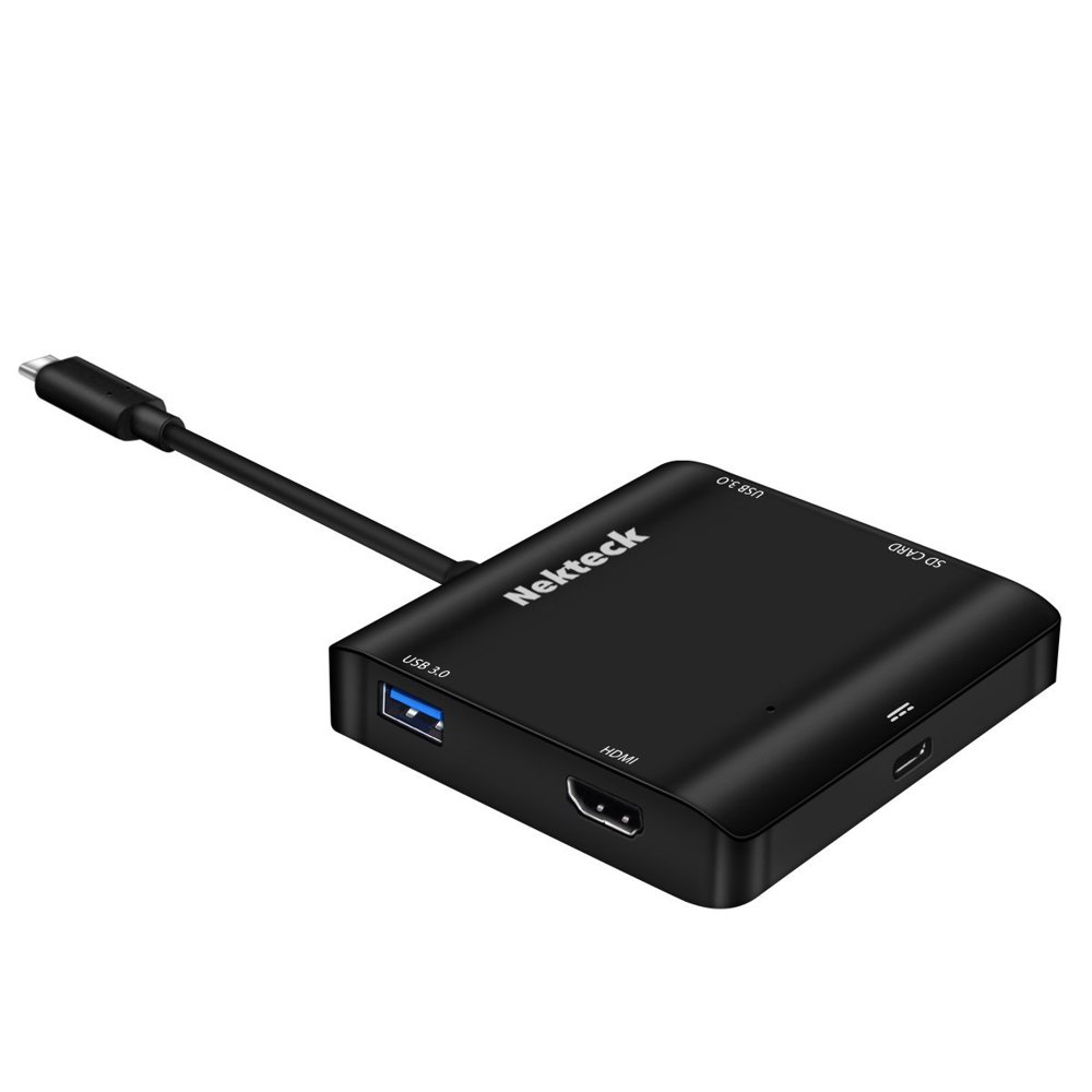 Nekteck USB C Hub with 2 USB 3.0 Ports, 4K HDMI Video Adapter, SD 4.0