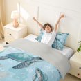 thumbnail image 3 of spefrowx Watercolor Sea Turtle Twin Duvet Cover for Kids Boys Girls, Blue Coral Wildlife Twin Bedding, Gray Reversible, 2-Piece, 1 Duvet Cover and 1 Pillowcase, 3 of 6