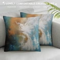 thumbnail image 3 of JEUXUS Zipper Closure Blue and Brown Abstract Short Plush Pillowcase (Universal 1) White, 3 of 5