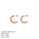 thumbnail image 1 of Pendientes de masa frita en forma de C chapados en oro Pendientes de moda personalizados para mujer Pendientes de 20 cm, 1 of 5
