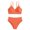 Orange, variant on GYRATEDREAM Teen Girls' Swimsuits Two-Piece V-Neck Bikini Adjustable Shoulder Straps Swimsuit with Chest Pad 8-14 Years