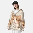 thumbnail image 3 of Balery Sleeping Cat In Blanket Sudadera ligera de manga larga con capucha y protección solar UPF 50+ para hombre y mujer, ideal para pesca y running-XX-Large, 3 of 7