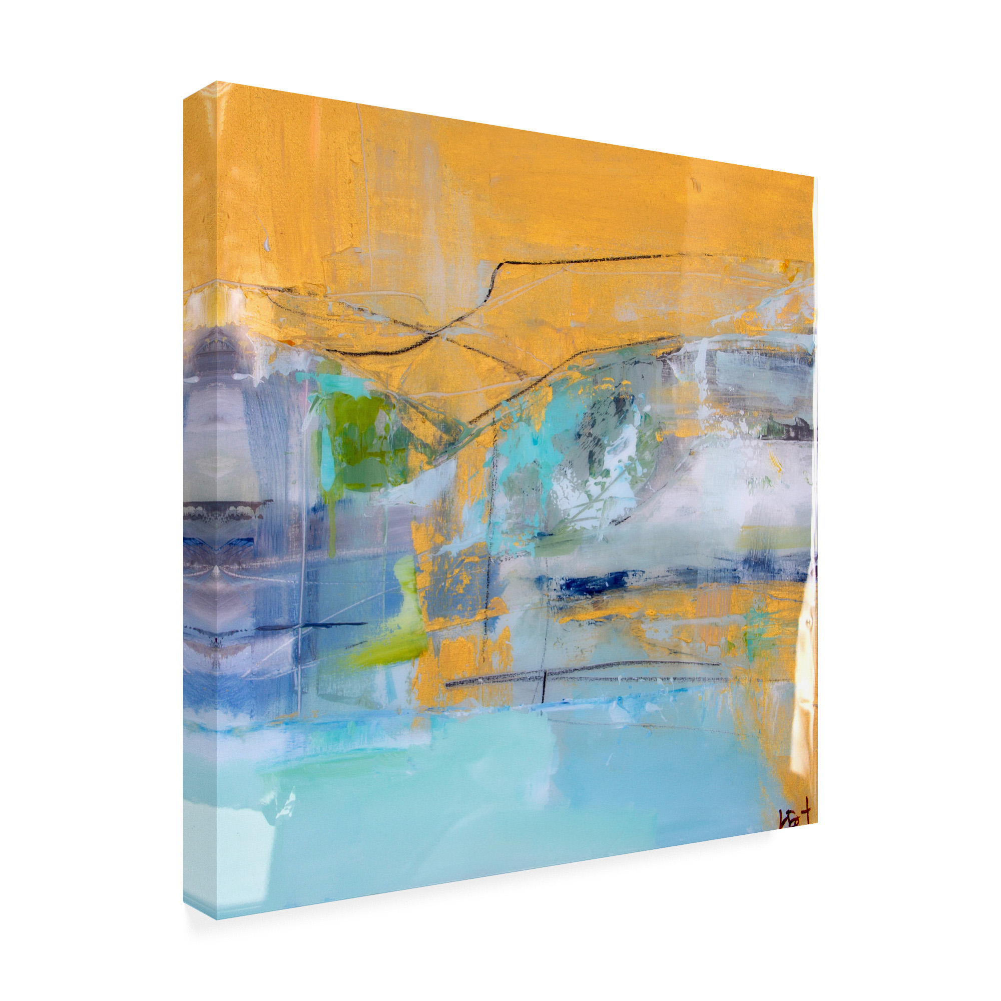 Trademark Fine Art 'Mint Lake' Canvas Art by Kym De Los Reyes