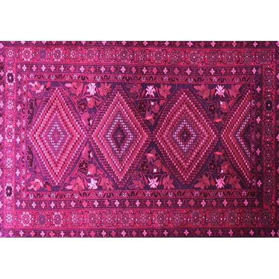 Ahgly Company Indoor Rectangle Persian Pink Traditional Area Rugs, 7' x 10'