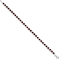 thumbnail image 2 of Sterling Silver Rhodium-Plated Garnet And Diamond Bracelet (7 X 4) Made In Thailand qx853ga, 2 of 5