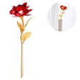 thumbnail image 2 of Gold Dipped Rose,Real Long Stem Eternity Rose Flower Best for Her, Mom, Wife, Girlfriend, Anniversary, Mothers Day, Birthday, Valentine's, Wedding - Red, 2 of 8