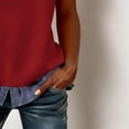 thumbnail image 6 of Women's Golf Shirts Short Sleeved Button Down Collared Patchwork T Shirt Casual Loose Athletic Workout Summer Lightweight Tees Tops, 6 of 6