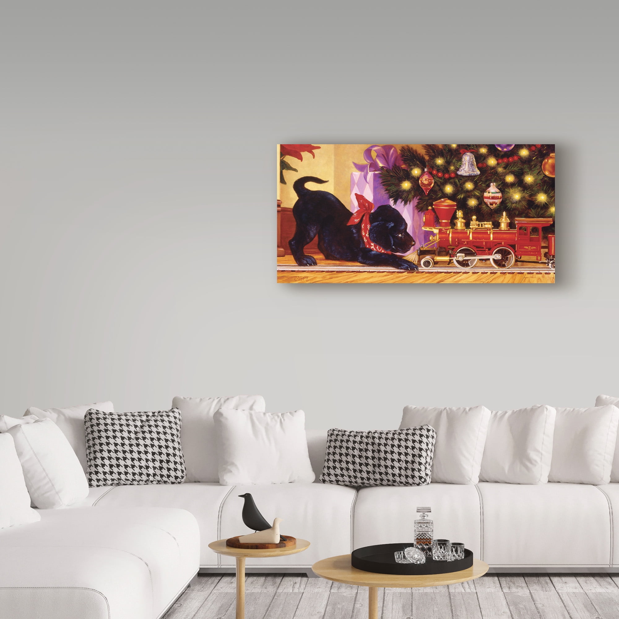 Trademark Fine Art 'Lab Xmas' Canvas Art by Christopher Nick
