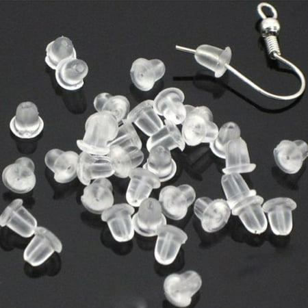 earring plastic backs clear pixnor backings 100pcs walmart