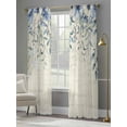 thumbnail image 4 of Blue Flower Sheer Curtains 84 Inch Length 2 Panels Set for Living Room/Bedroom, Farmhouse Eucalyptus Retro Country Plant Curtain Sheers Drapes Rod Pocket Curtains Window Treatment Set 52''x84''x2, 4 of 7