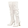 thumbnail image 4 of Mostsola Slouchy Knee High Boots Women Stiletto Pointed Toe High Heels Prom Party Dress Boots, 4 of 9