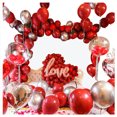 thumbnail image 1 of Kit de arco para globos, látex plateado y granate con 294 globos, 1 of 1