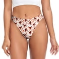 thumbnail image 1 of Fotbe dog Valentine's day Tanga Sin Costuras para Mujer con Estampado – Panties Invisibles, Transpirables y Cómodos para Uso Diario-Small, 1 of 6