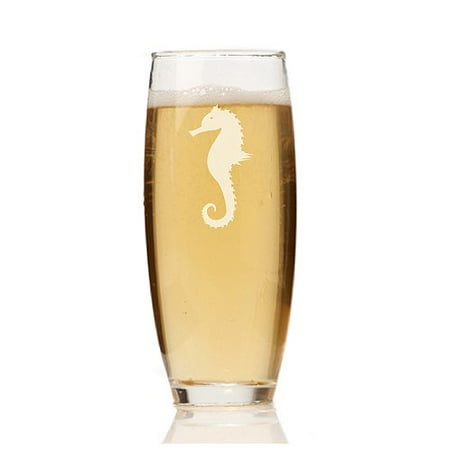 Stemless Flute Glass - Chloe and Madison Seahorse 9 oz. Stemless Champagne Flute (Set of 4)