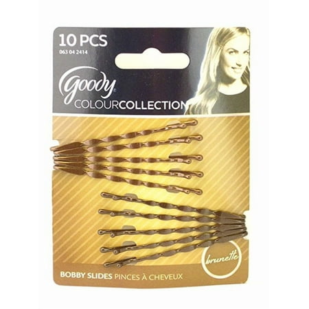 GOODY - Colour Collection Brunette Wavy Bobby Slide - 10 Count