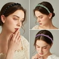 thumbnail image 5 of Diademas de metal para mujeres, diademas finas onduladas para niñas, diadema de alambre delgada y cómoda, 5 of 5