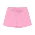 thumbnail image 4 of CYRBOKO Girls Athletic Shorts, Summer Drawstring Loose Elastic Waist Shorts with Pockets Pink Size 10-12 T, 4 of 9