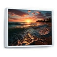 thumbnail image 2 of Designart "At Sunset Coastal Serenity painting III" Landscapes Floater Framed Wall Decor, 2 of 7