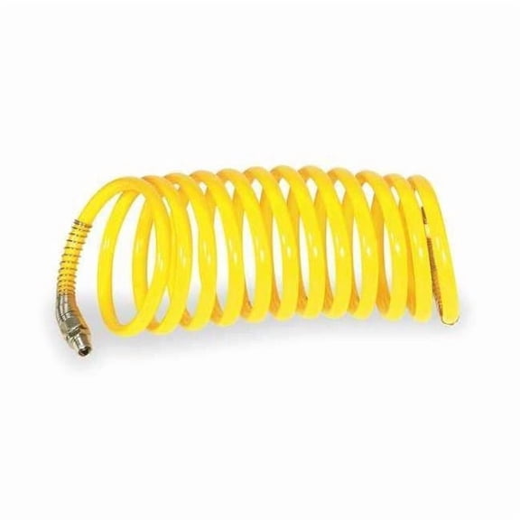 Speedaire 1/4" ID x 50 ft Nylon Coiled Air Hose 185 PSI YL 1VEH9