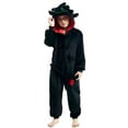thumbnail image 2 of Onesie Kids Dragon Pajamas Sleepwear Dragon Animal Flannel Hooded One-Piece Halloween Costume, 2 of 6